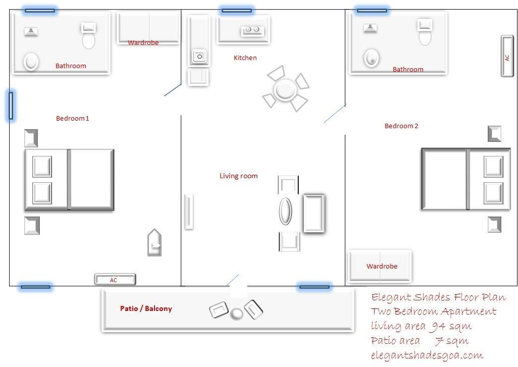 Ferienwohnung Elegant Shades Colva Exterior foto